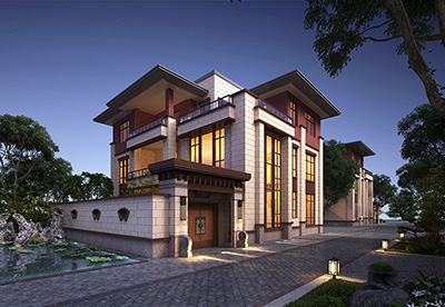 中式风格别墅设计，带电梯和大庭院！